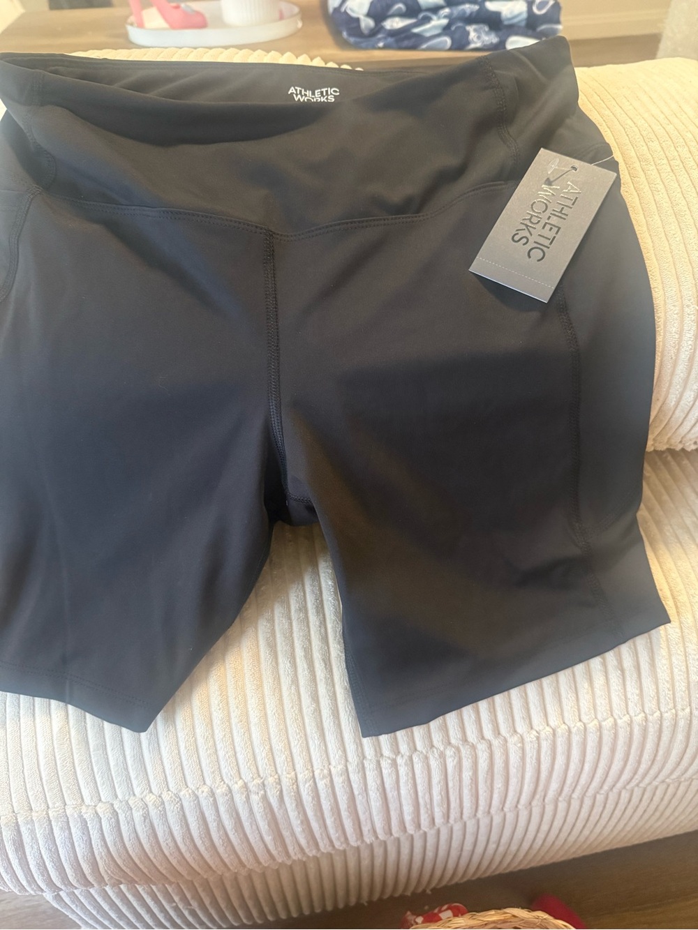 Athletic Works Black High-Rise Performance Bike Shorts